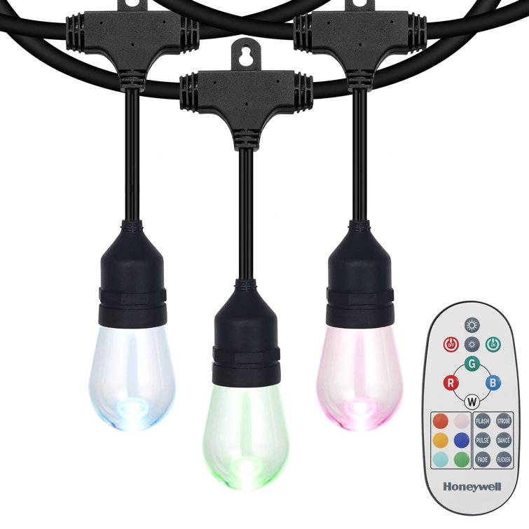 Honeywell 8 light 24ft Color Changing Led String Light Set With Remote Control